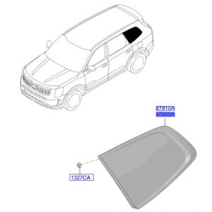 زجاج مثلث خلفي