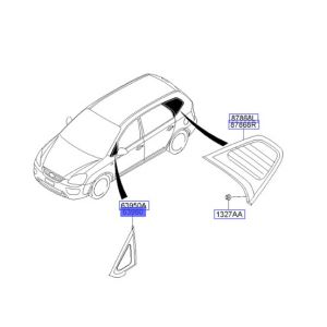 زجاج مثلث خلفي