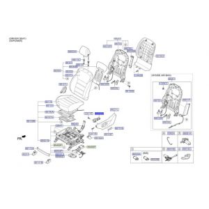مفتاح تحكم الكرسي الأمامي يسار