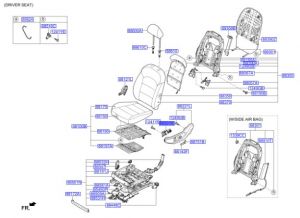 مفتاح تحكم الكرسي الأمامي يسار