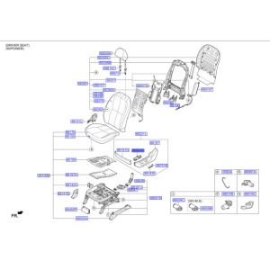 مفتاح تحكم الكرسي الأمامي يسار
