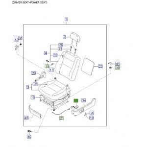 مفتاح تحكم الكرسي الأمامي يسار