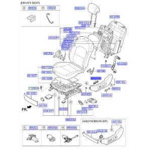 مفتاح تحكم الكرسي الأمامي يسار