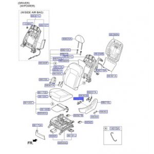 مفتاح تحكم الكرسي الأمامي يسار