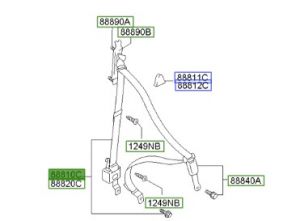 حزام الامان الأمامي يسار