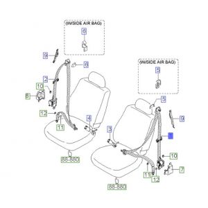 حزام الامان الأمامي يسار