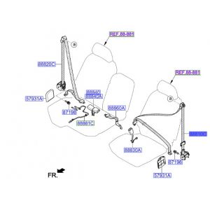 حزام الامان الأمامي يسار