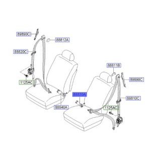 مثبت حزام الأمان الأمامي اليسار