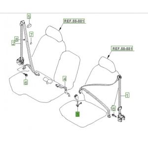 مثبت حزام الأمان الأمامي اليسار