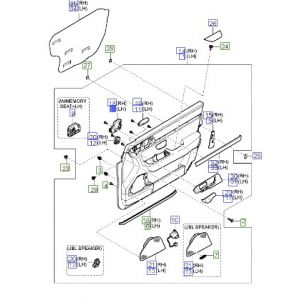 مفتاح تحكم الكرسي الأمامي يسار