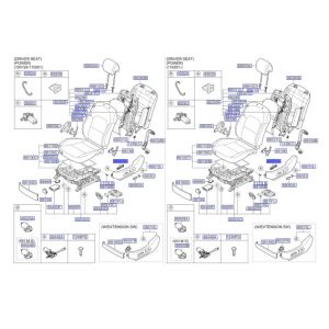 مفتاح تحكم الكرسي الأمامي يسار