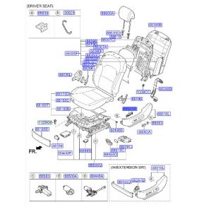 مفتاح تحكم الكرسي الأمامي يسار