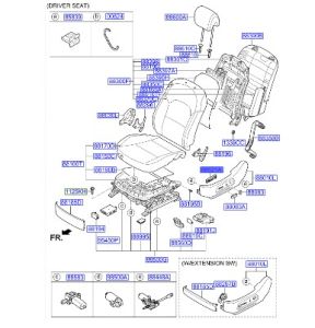 مفتاح تحكم الكرسي الأمامي يسار