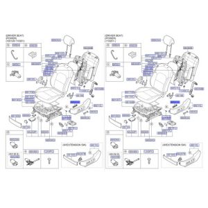 مفتاح تحكم الكرسي الأمامي يسار