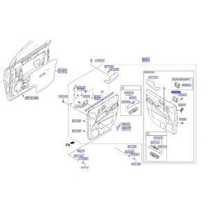 مفتاح تحكم الكرسي الأمامي يسار