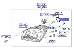 قاعدة لمبة نعاس أمامية