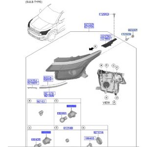 قاعدة لمبة إشارة أمامية
