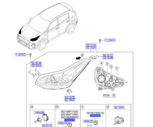 قاعدة لمبة إشارة أمامية