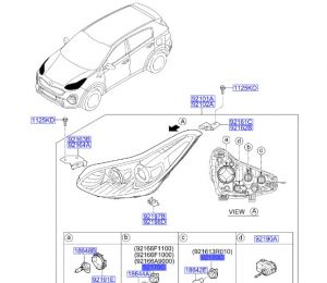 قاعدة لمبة إشارة أمامية