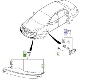 شمعة إشارة أمامية يسار