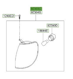 شمعة اشارة أمامية يسار