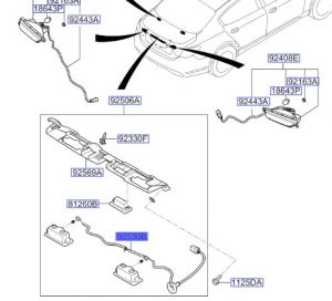 حامل و اسلاك توصيل إضاءة لوحة المركبة