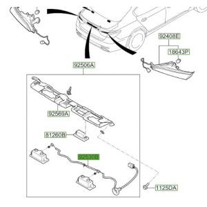 حامل و اسلاك توصيل إضاءة لوحة المركبة