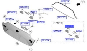 حامل و اسلاك توصيل إضاءة لوحة المركبة