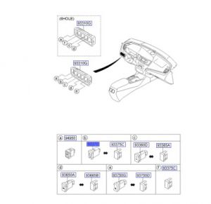 زر التحكم في ارتفاع الإضاءة الأمامية