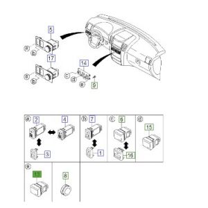 سويتش إزالة رطوبة الزجاج الخلفي