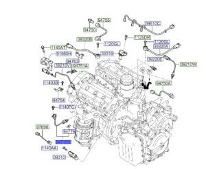 قاعدة و سلك حساس ضغط الزيت