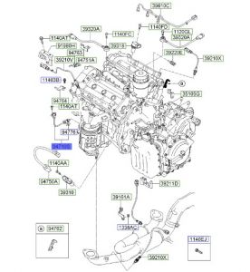 قاعدة و سلك حساس ضغط الزيت