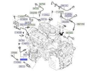 قاعدة و سلك حساس ضغط الزيت