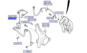 حساس مانع الانغلاق الأمامي اليسار