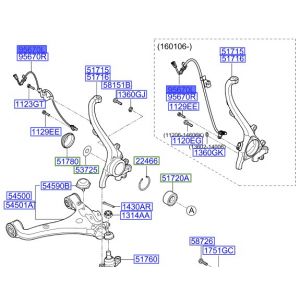 حساس مانع الانغلاق الأمامي اليسار