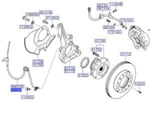 حساس مانع الانغلاق الأمامي اليسار