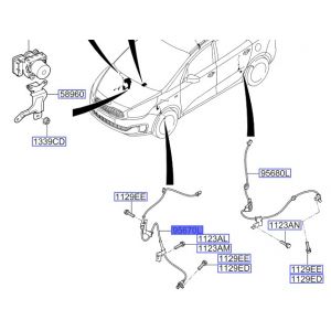 حساس مانع الانغلاق الأمامي اليسار
