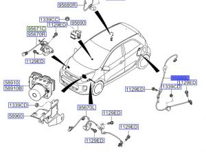 حساس مانع الانغلاق الخلفي اليسار