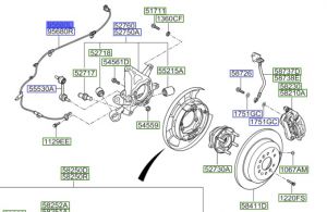 حساس مانع الانغلاق الخلفي اليسار