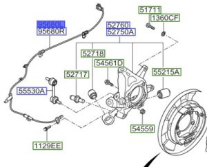 حساس مانع الانغلاق الخلفي اليسار