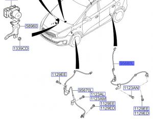 حساس مانع الانغلاق الخلفي اليسار