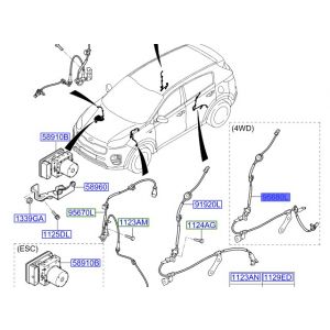 حساس مانع الانغلاق الخلفي اليسار
