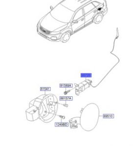 قفل باب مدخل الوقود