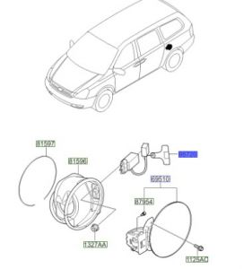 قفل باب مدخل الوقود
