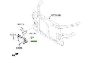 جهاز رادار أمامي خلف الشبك