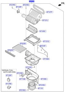 وحدة مروحة مكيف داخلية