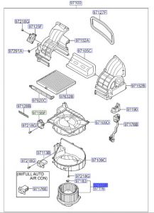 موتور مروحة مكيف داخلية
