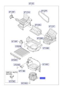 مروحة مكيف داخلية