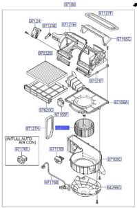 موتور مروحة مكيف داخلية