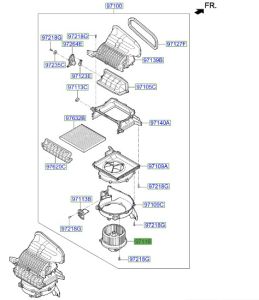 مروحة مكيف داخلية